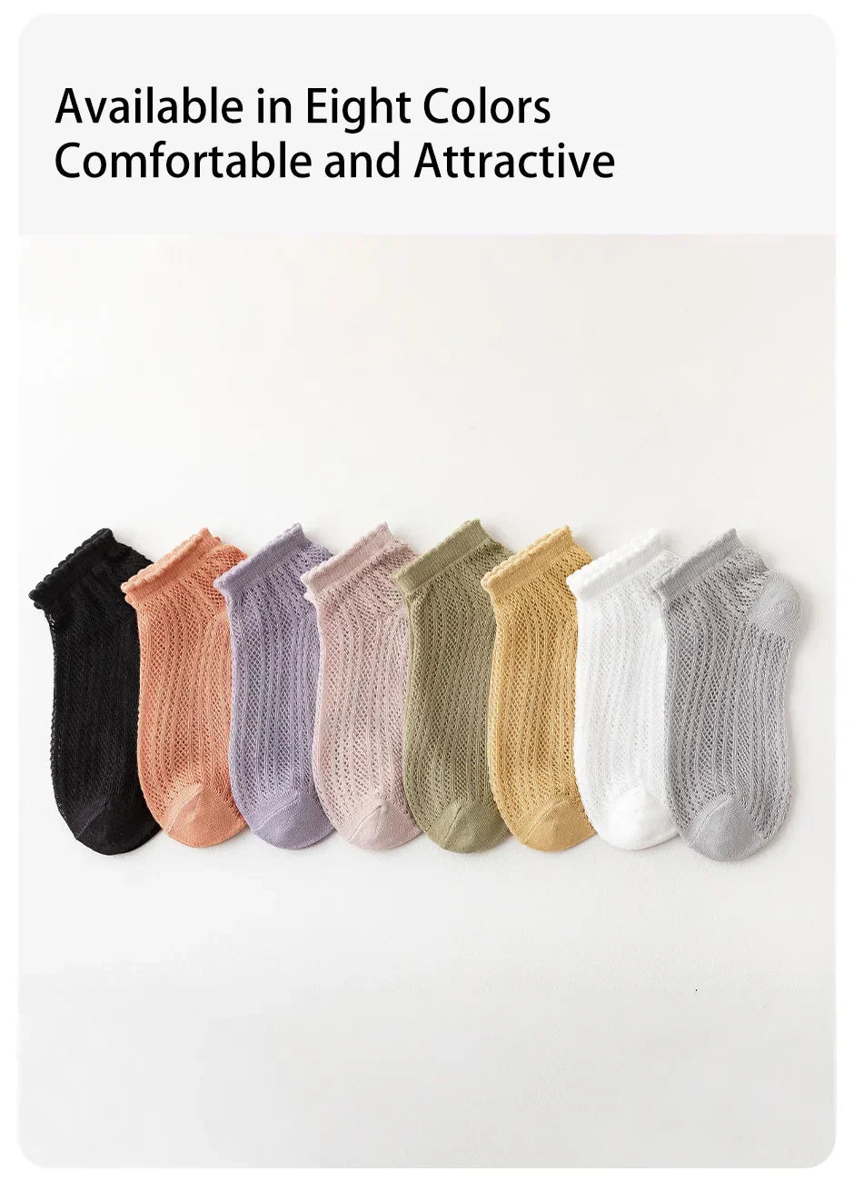 Elegant Mesh Socks 8-Pairs