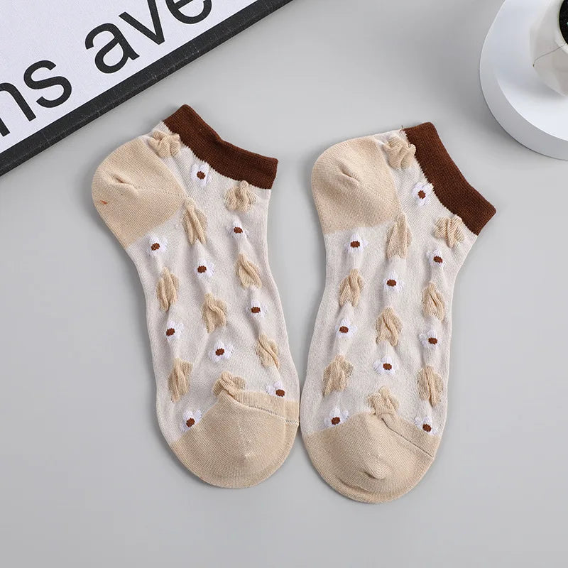 Vintage Jacquard Socks - 5 Pairs