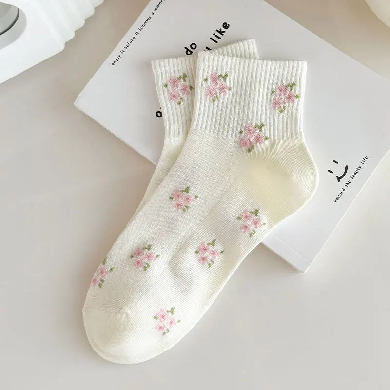Spring Floral Socks - 5/10Pairs