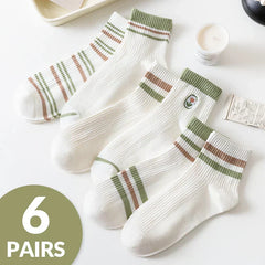 Olive Breeze Socks – 6 Pairs