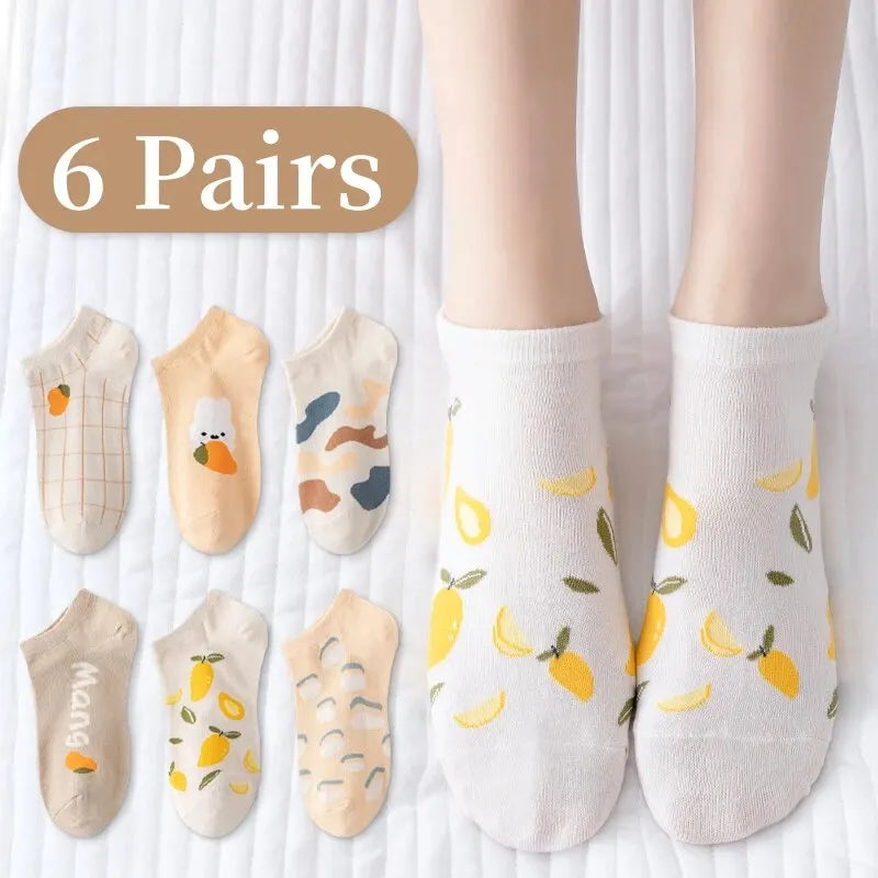 Lemon Rabbit Socks – 6 Pairs