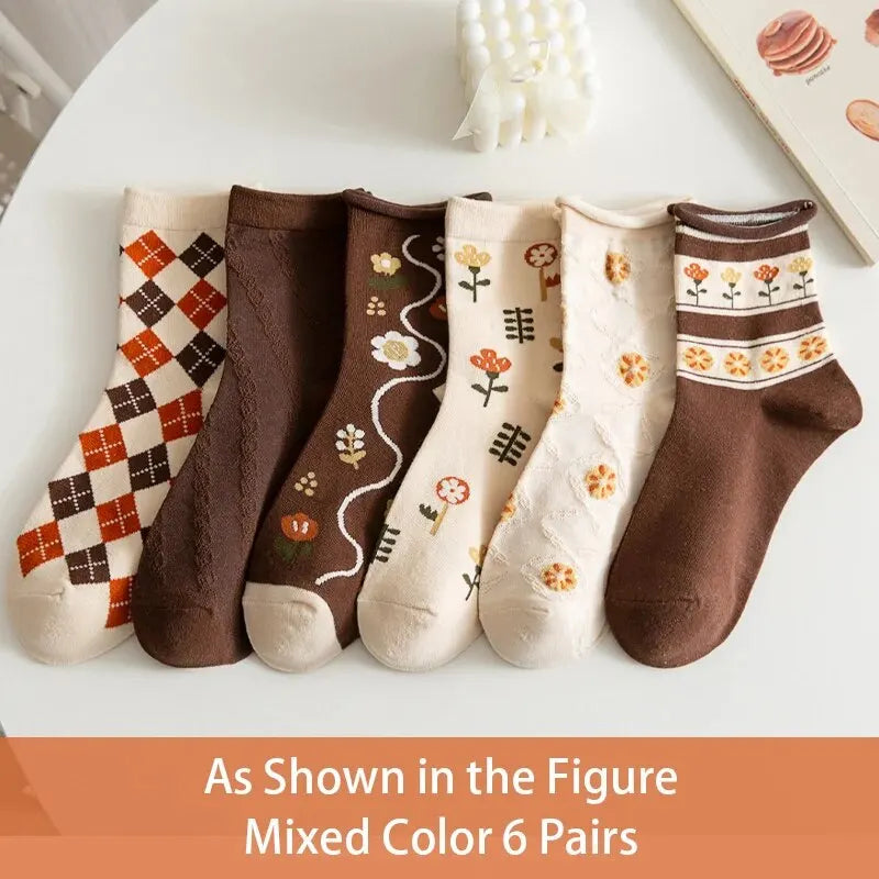 Vintage Khaki Socks – 6 Pairs