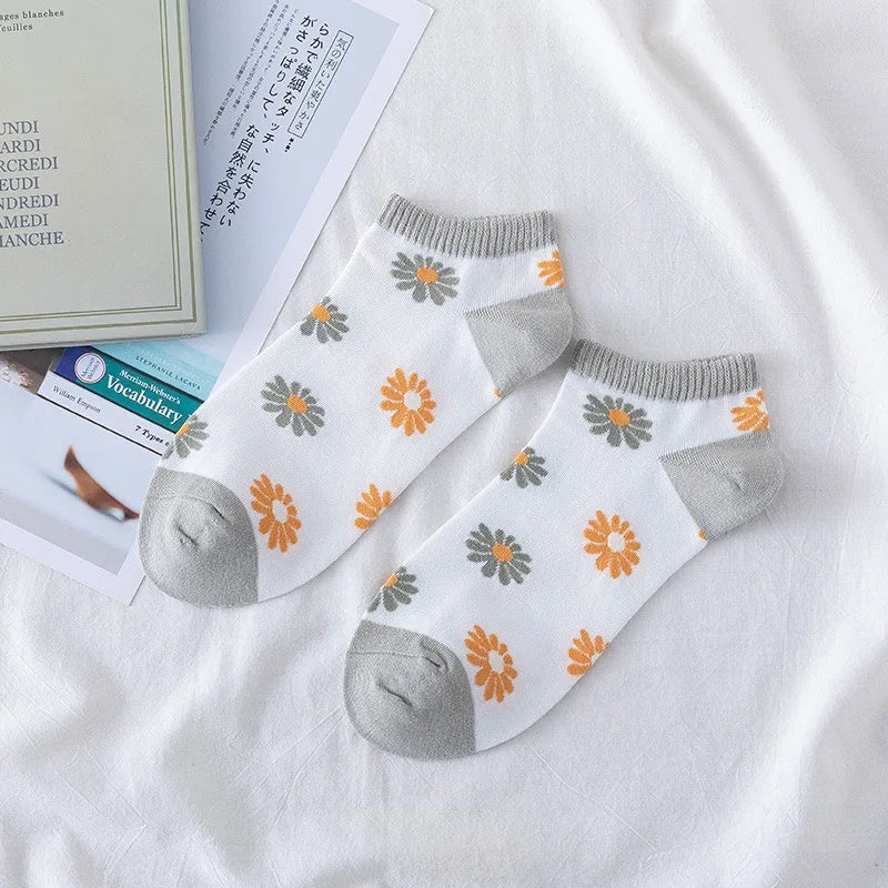 Green Summer Socks - 5 Pairs