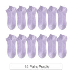 Breathable Colorful Socks - 12 Pairs