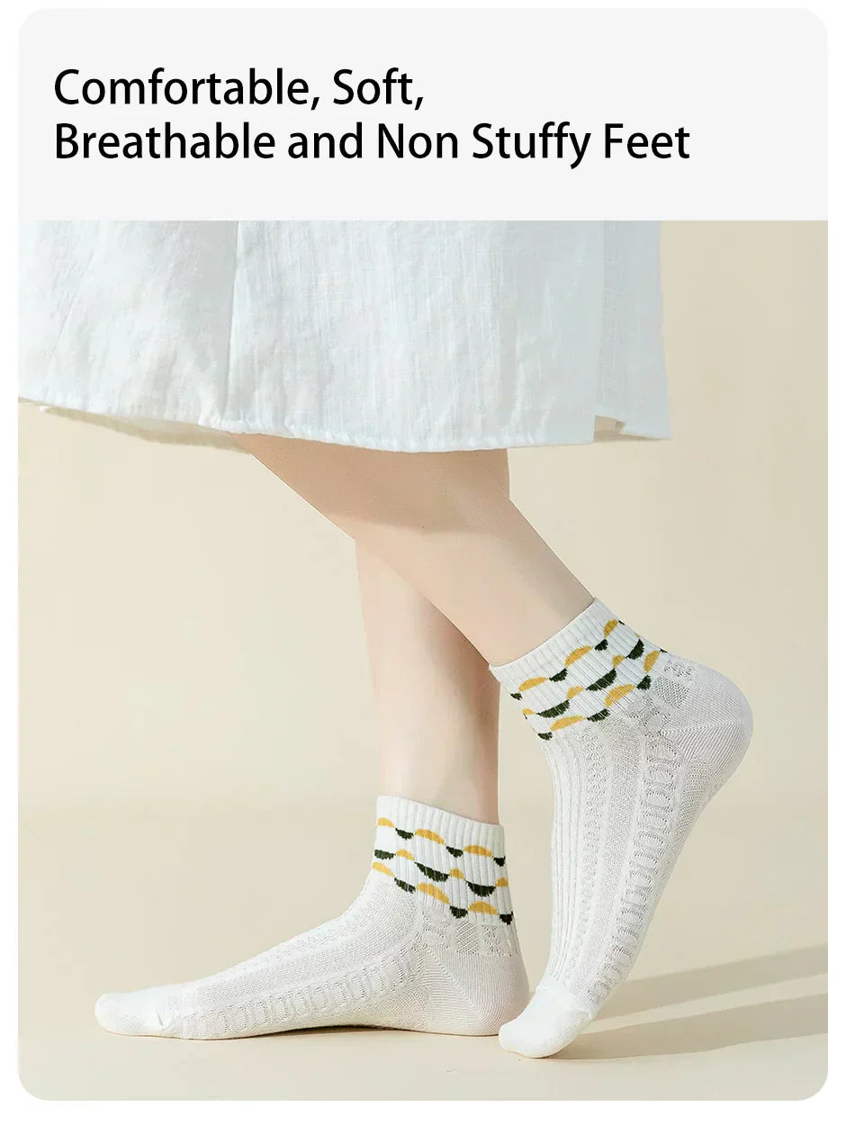 Floral Kawaii Socks 5-Pairs