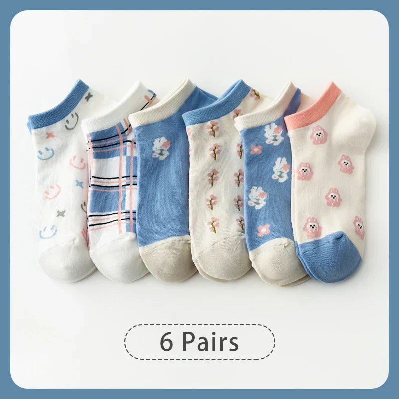 Sunny Bloom Socks – 6 Pairs