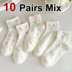 Spring Floral Socks - 5/10Pairs