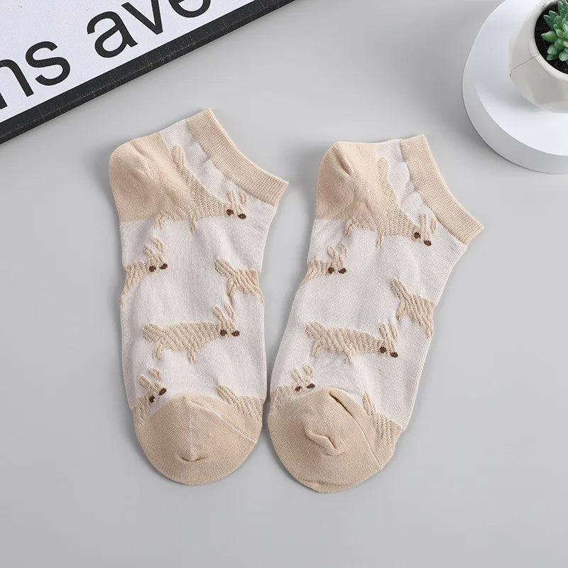 Vintage Jacquard Socks - 5 Pairs