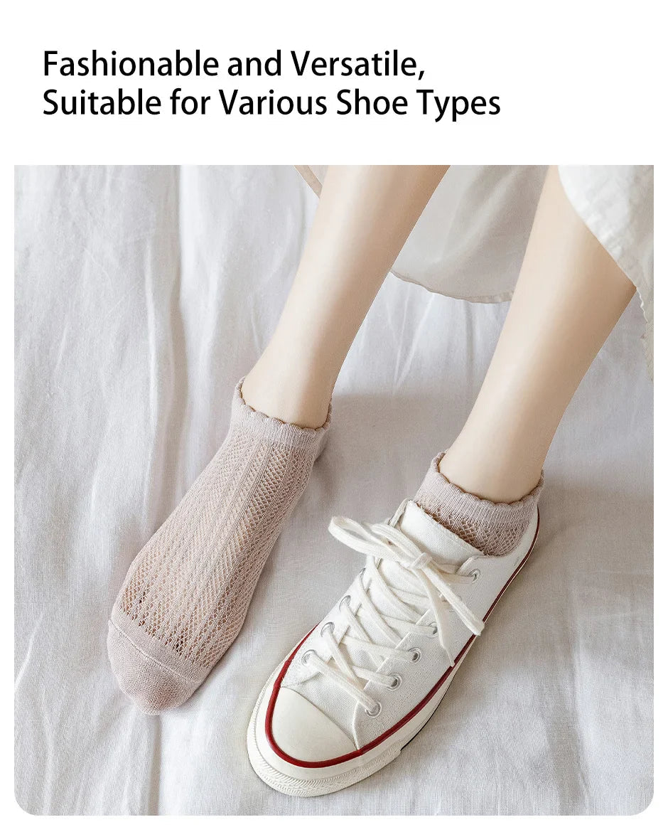 Elegant Mesh Socks 8-Pairs
