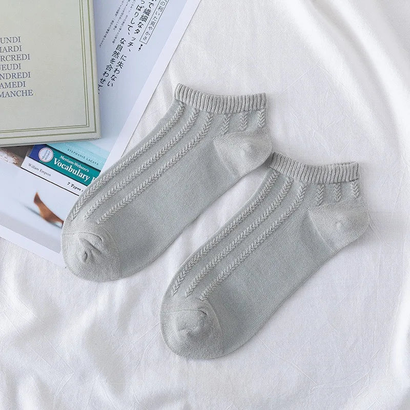 Green Summer Socks - 5 Pairs