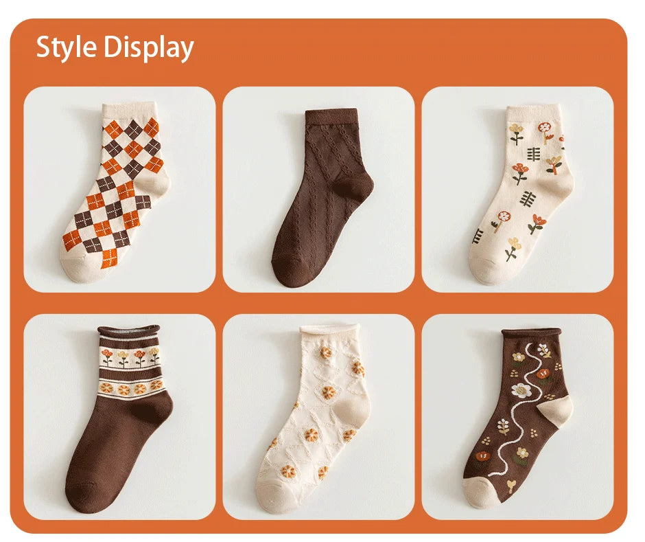 Vintage Khaki Socks – 6 Pairs