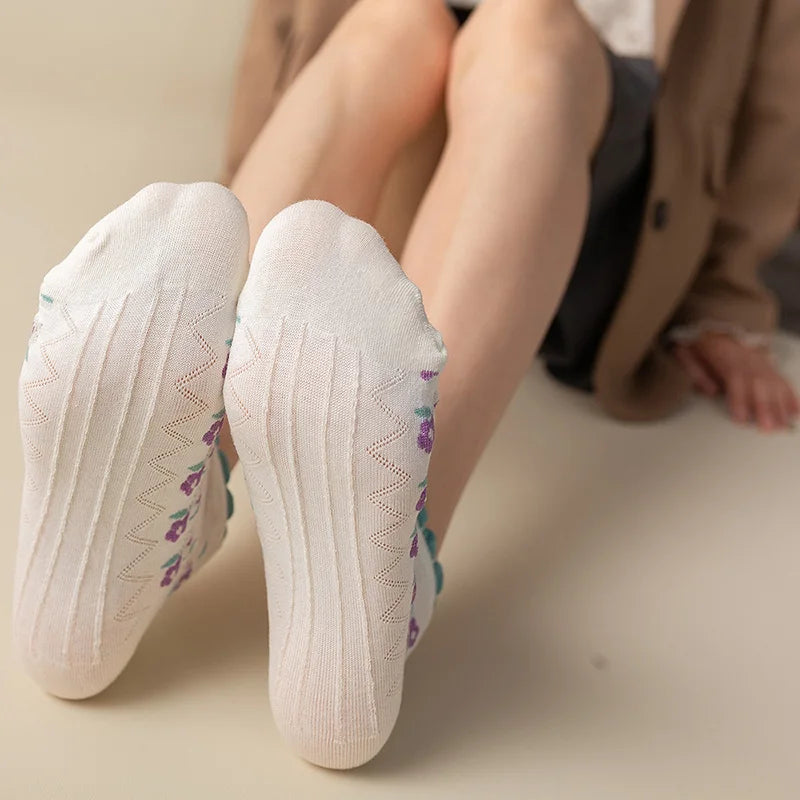 Korean Floral  Socks - 10 pairs