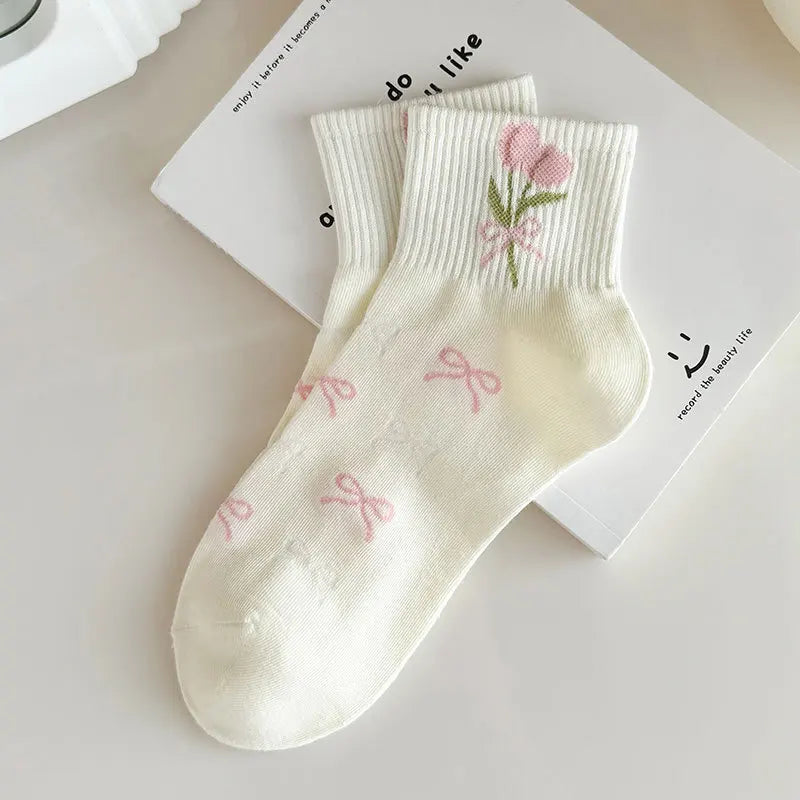 Spring Floral Socks - 5/10Pairs