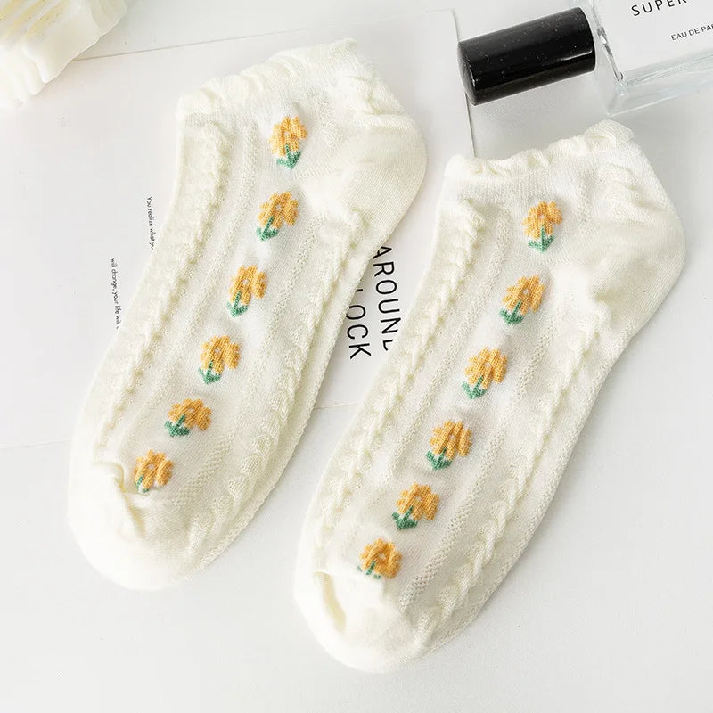 Korean Floral  Socks - 10 pairs