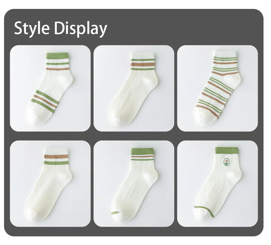 Olive Breeze Socks – 6 Pairs