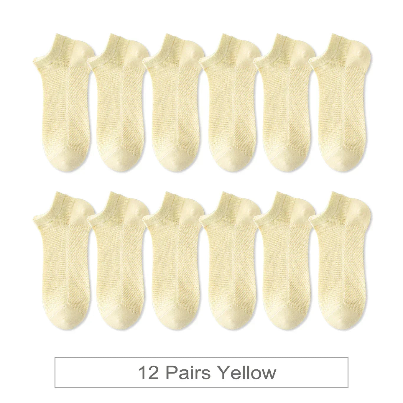 Breathable Colorful Socks - 12 Pairs