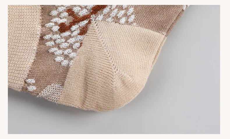 Vintage Jacquard Socks - 5 Pairs