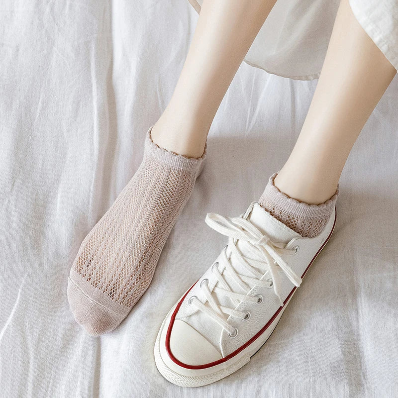 Elegant Mesh Socks 8-Pairs