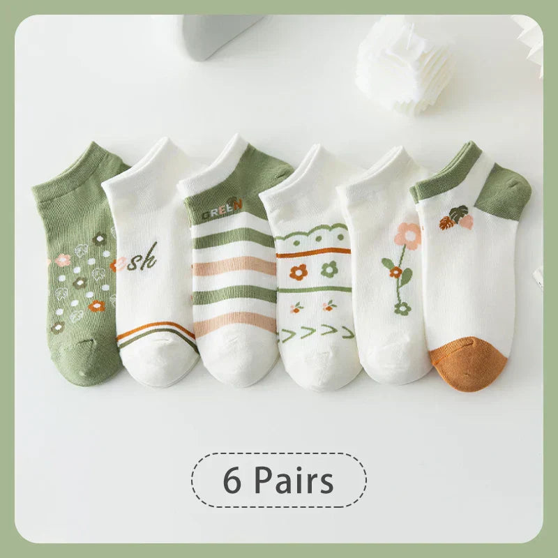 Sunny Bloom Socks – 6 Pairs