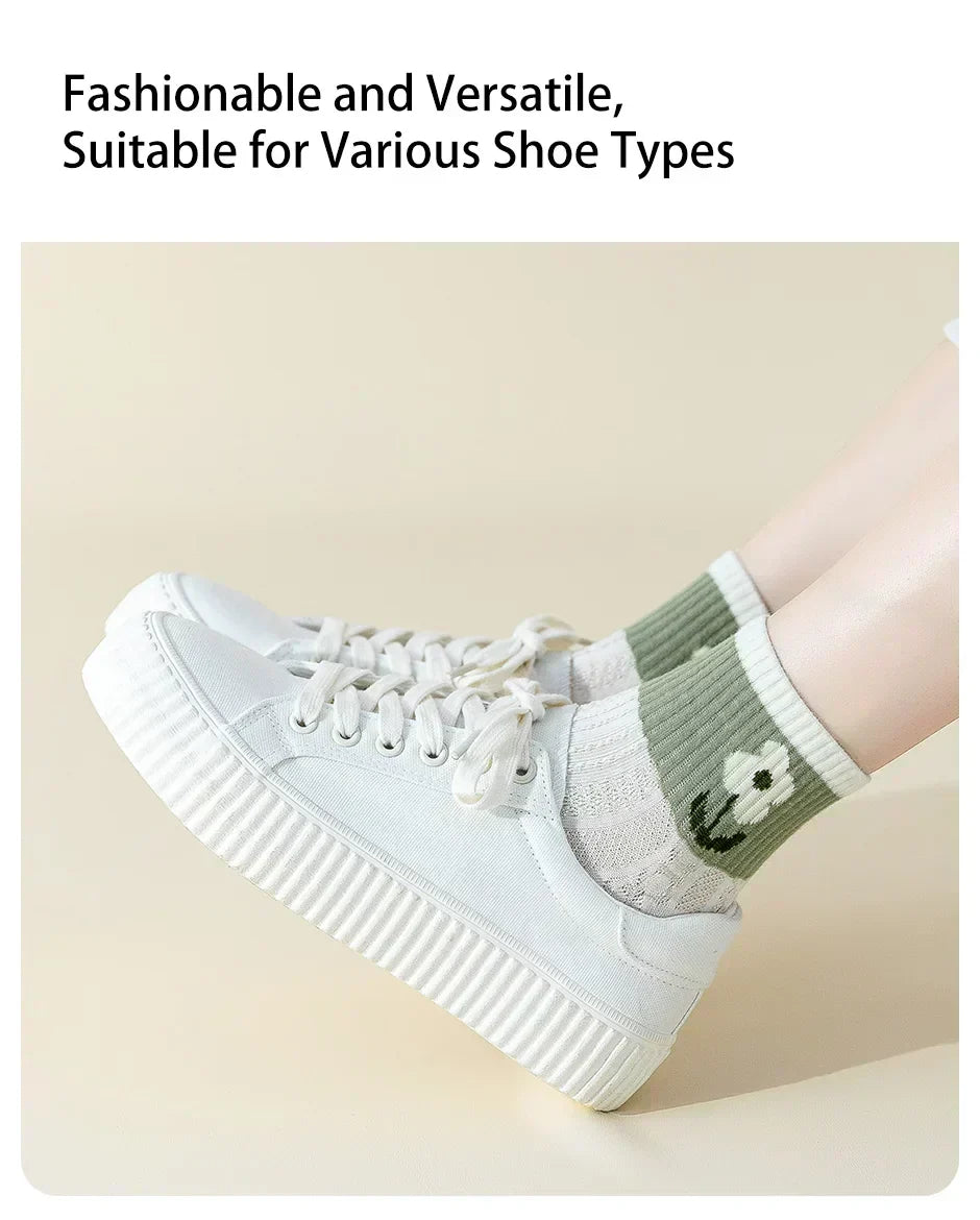 Floral Kawaii Socks 5-Pairs