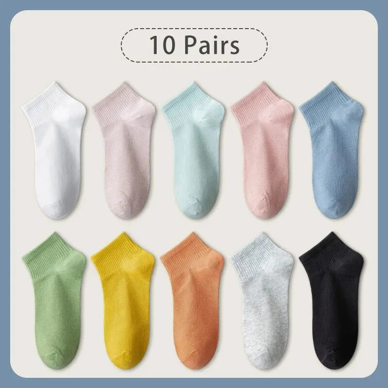 Candy Color Socks – 10 Pairs