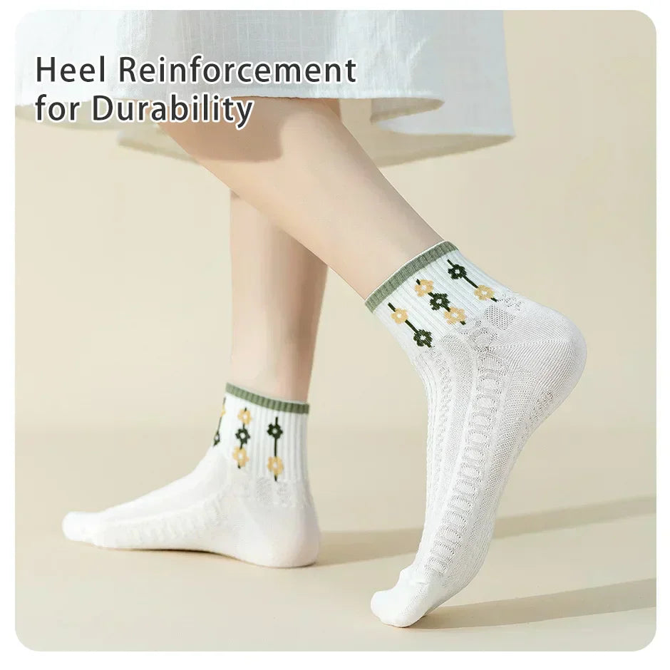 Floral Kawaii Socks 5-Pairs
