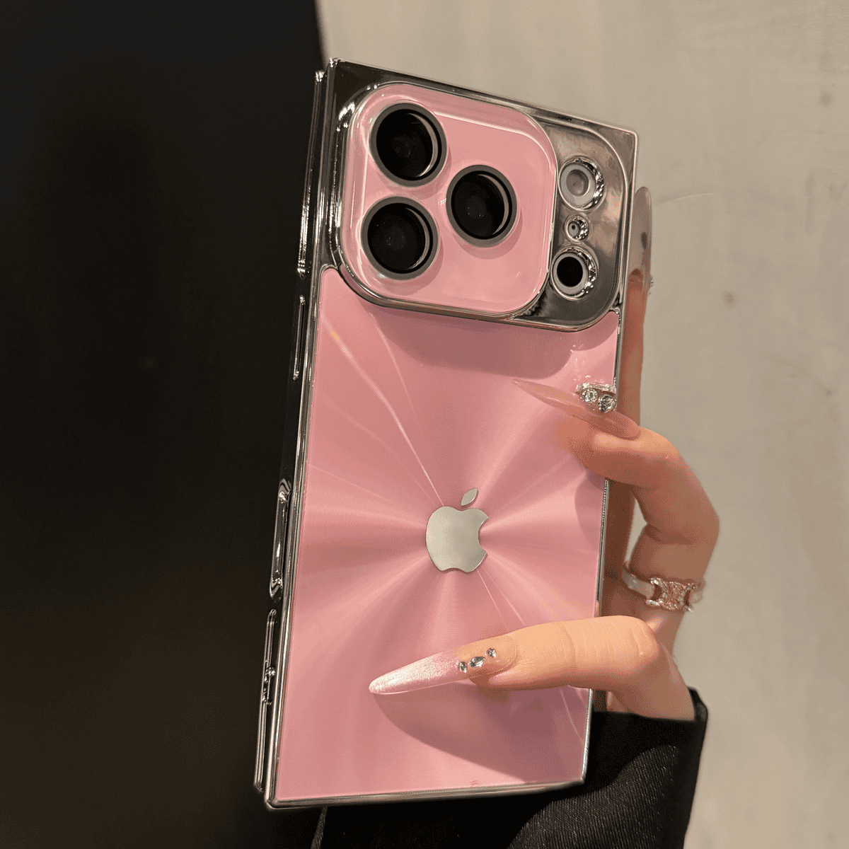 High-end Laser Square Aurora Suitable for iPhone Mobile Phone Case